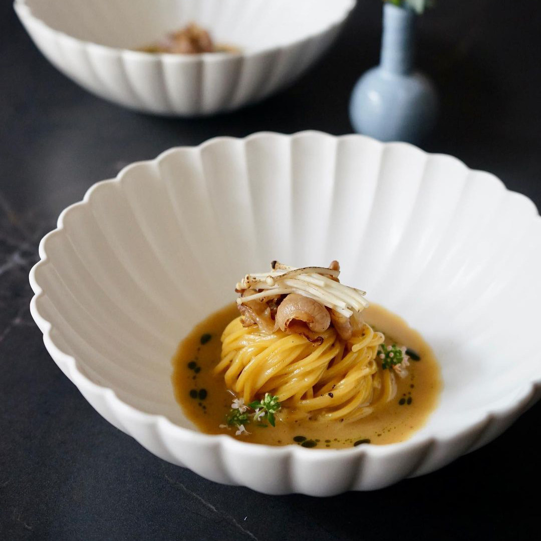 CenttiHome 韩国进口MUJAGI餐具 陶瓷 菊瓣式 29 汤面碗 沙拉碗