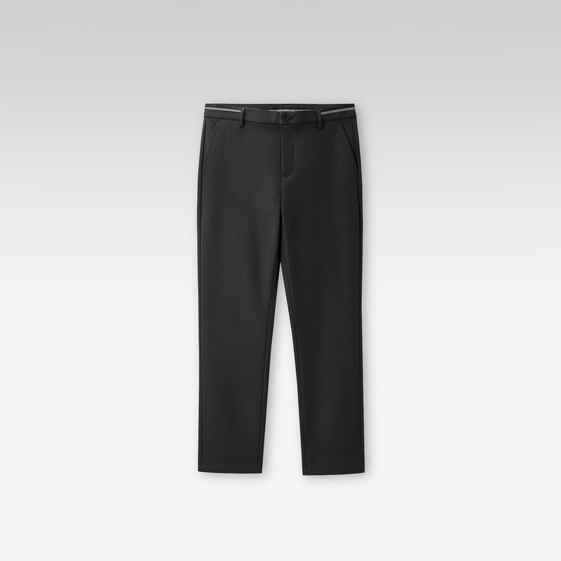 HLA/海澜之家2024秋季休闲裤男商务纯色简约修身直筒长裤子