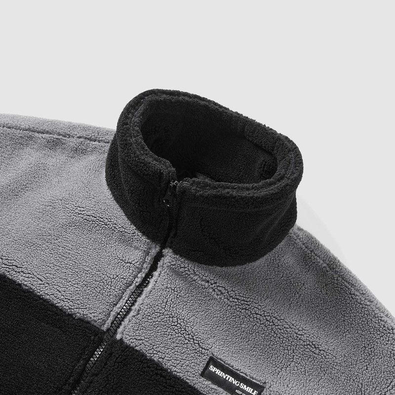 HLA/海澜之家SPRINTING SMILE秋冬夹克仿羊羔绒立领外套男