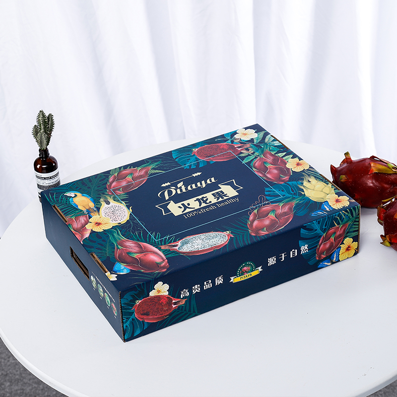 火龙果新款盒礼盒送礼6-10斤装红心水果礼品盒包装箱现货可定 - 图0