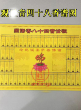 仙家香谱观世音四十八财神七十二