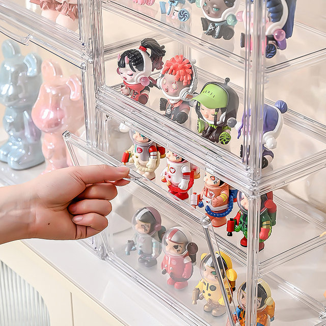 Acrylic blind box storage display rack doll display box cabinet Pop Mart storage box toy dustproof display box