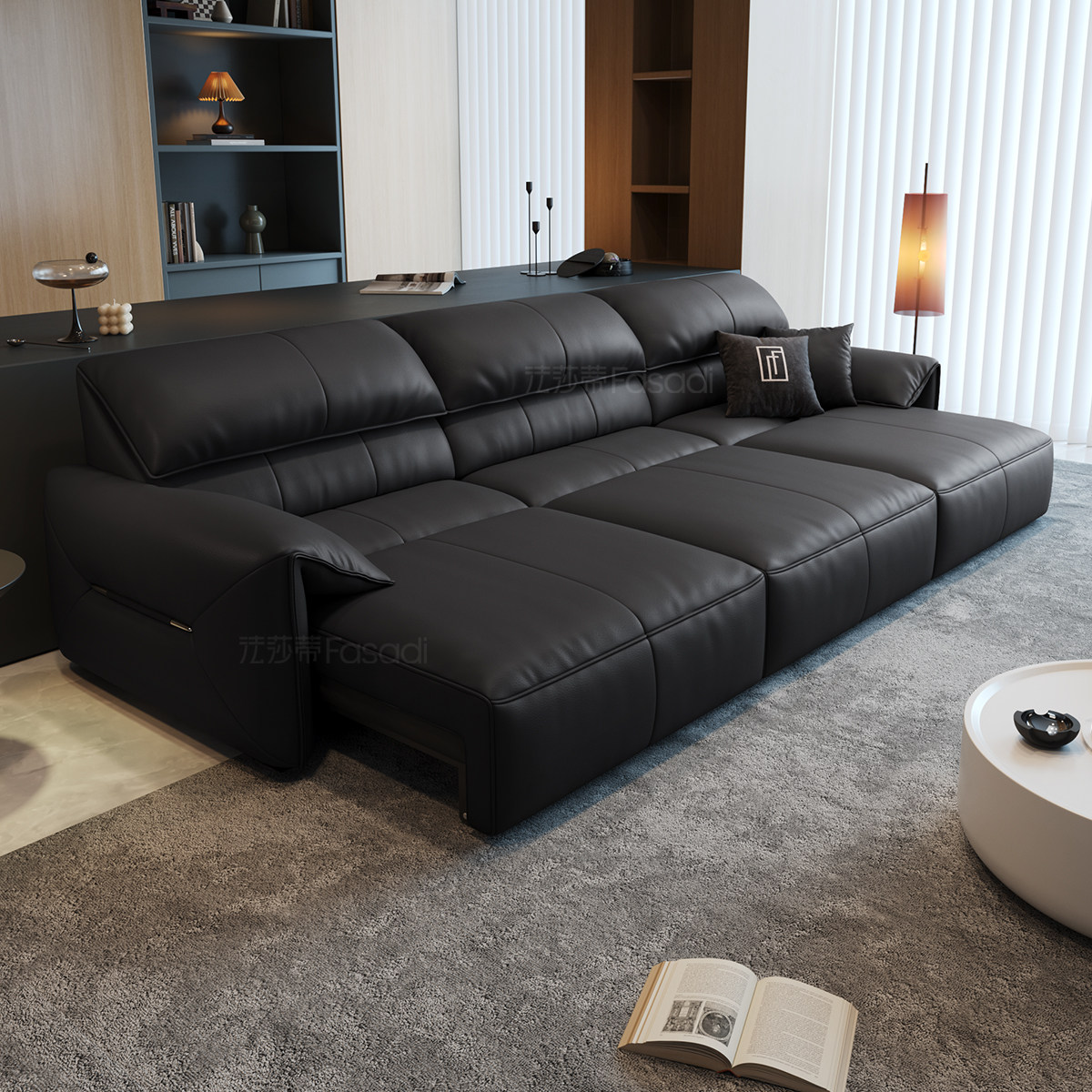 政府补贴法莎蒂大象耳朵零靠墙电动功能沙发简约客厅头层牛皮沙发,淘宝优惠券,粉丝福利购,淘宝优惠卷