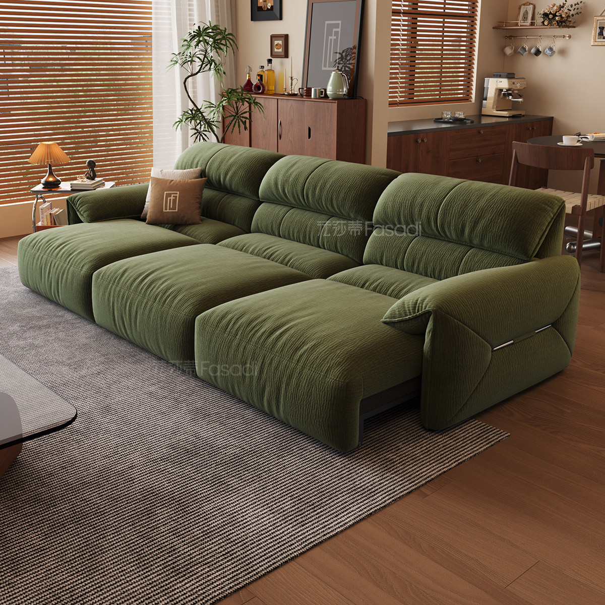 法莎蒂大象耳朵布艺沙发床电动沙发零靠墙折叠客厅功能沙发婴儿绒,淘宝优惠券,粉丝福利购,淘宝优惠卷