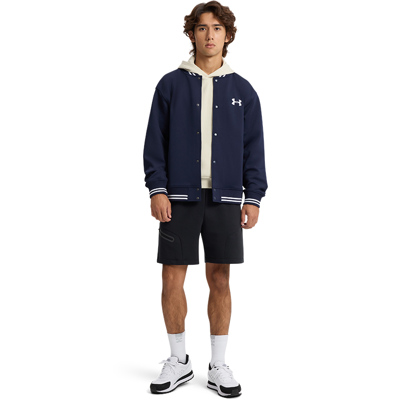 安德玛官方奥莱UA KNIT BOMBER男子女子刺绣跑步训练休闲运动外套 - 图2