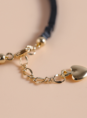 女黑矿石古风复古手链小众高级感