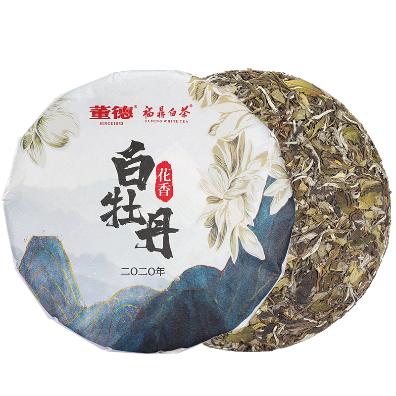 董德福鼎白茶3年白牡丹茶饼花香2020年春茶正宗高山茶自饮口粮茶_茶 第1张