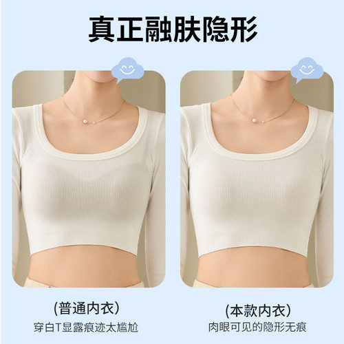 口袋旅行一次性内衣女无痕美背聚拢收副乳背心式粉底液防下垂文胸 - 图2