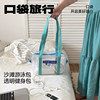 Pocket travel transparent cosmetic storage wash beach handbag women's large capacity sports fitness swimming bag