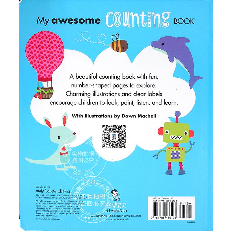 现货 进口 1-20个字母数字读物 英文原版 My Awesome Counting Book 1-