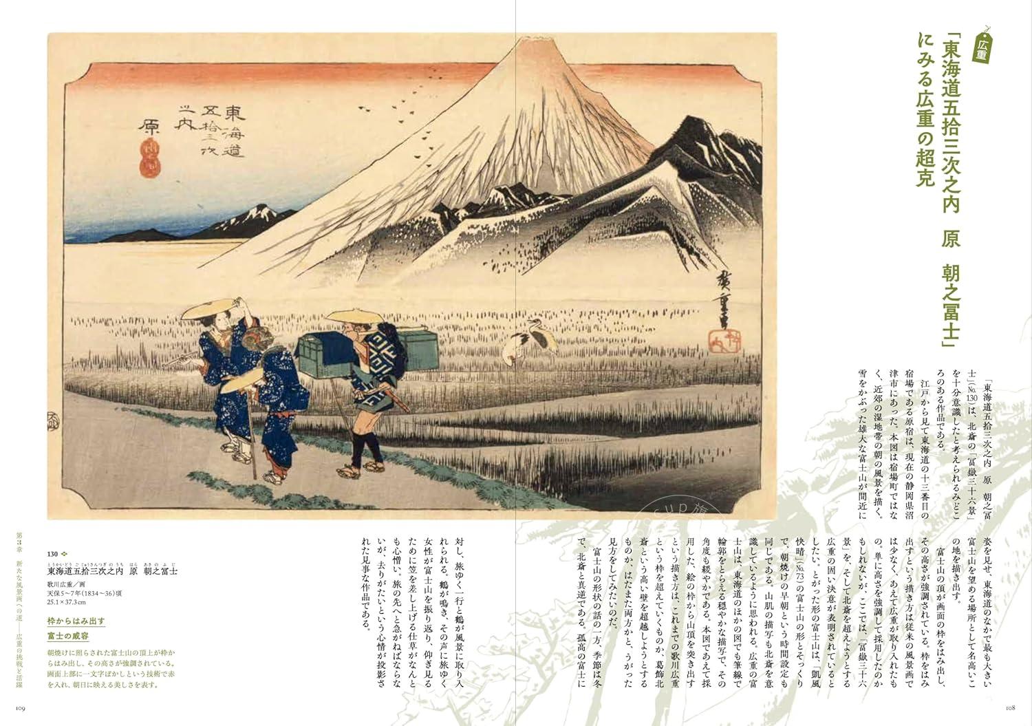 进口日文 日本美术 葛饰北斋 歌川广重 北斎と広重　冨嶽三十六景への挑戦 富岳三十六景 浮世绘