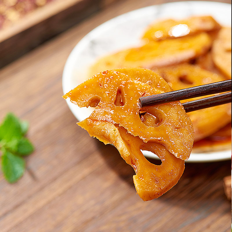 大刀脆藕片零食小吃开袋即食卤味休闲食品香辣莲藕办公室麻辣解馋-图2