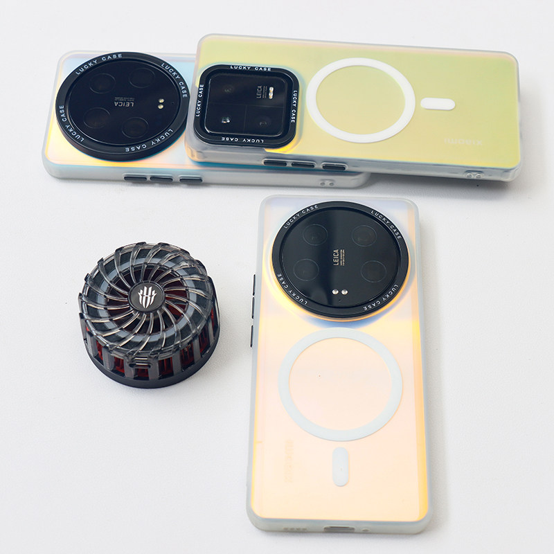 适用于小米14ultra手机壳新款13Ultra撞色幻彩磁吸保护壳14Pro全包边13Pro防摔护甲类亲肤手感幻边多彩时尚套