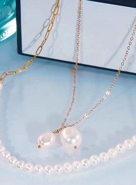 天然淡水珍珠项链锁骨链
