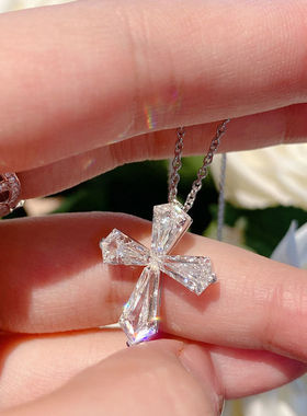 十字架项链女设计感S925银
