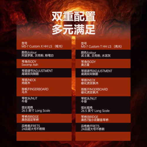 单挑王 Soloking MS-7 CUSTOM X\T 反头七弦 高配 降弦神器 - 图3