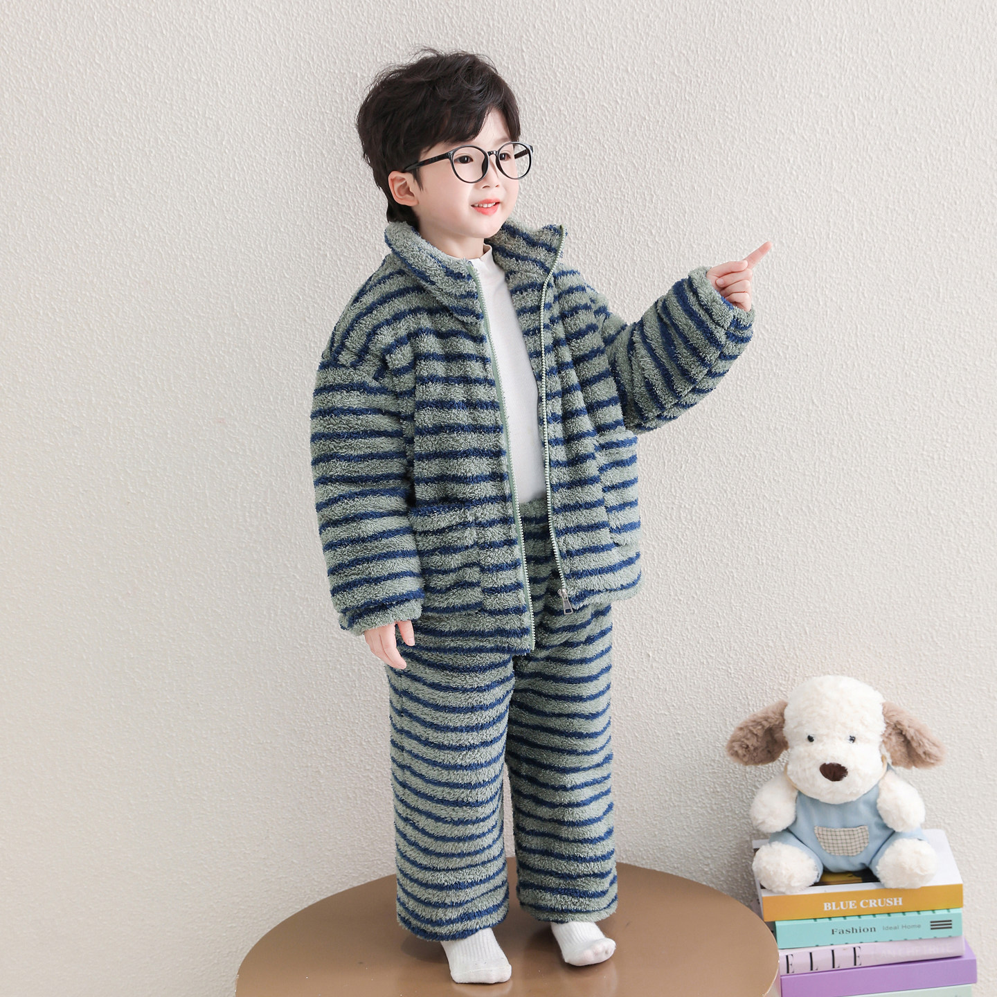 男童睡衣套装冬季2025新款宝宝三层加绒加厚保暖家居服儿童秋冬装,淘宝优惠券,粉丝福利购,淘宝优惠卷