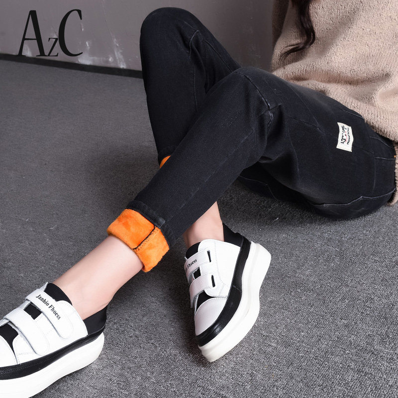 秋季外穿宽松加绒孕妇裤子 安智彩孕妇直筒裤