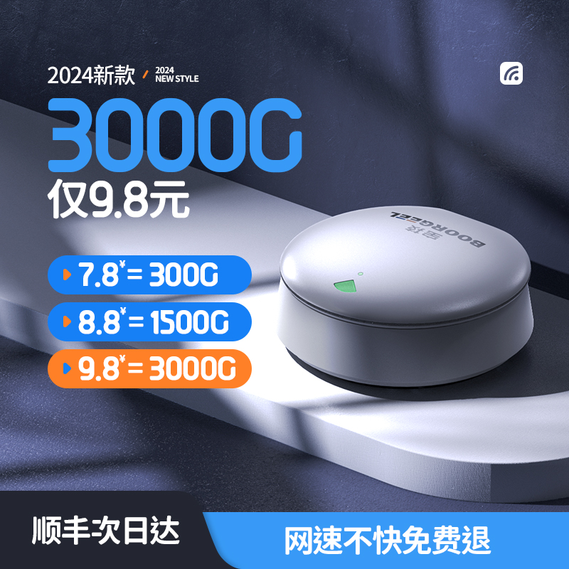 【赠送3000G流量】2024新款5G随身无线wifi6移动网络wi-fi三网4G便携式wilf宽带车载路由器无限纯流量上网卡 - 图1