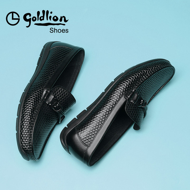 金利来男鞋秋季时尚一脚蹬商务休闲男士真皮套脚皮鞋乐福鞋豆豆鞋,淘宝优惠券,粉丝福利购,淘宝优惠卷