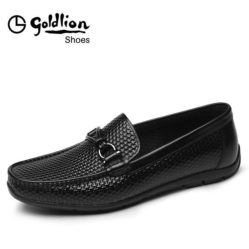 金利来男鞋秋季时尚一脚蹬商务休闲男士真皮套脚皮鞋乐福鞋豆豆鞋,淘宝优惠券,粉丝福利购,淘宝优惠卷