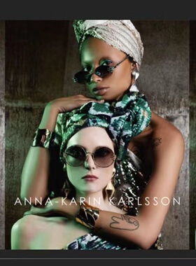 ANNAKARIN安娜卡琳卡尔松圆框复古男女纯钛鹰爪辨识度街拍太阳镜