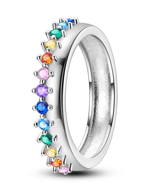 MYBEBOA美缤宝戒指女款2026新款拼接彩宝戒指独特漂亮