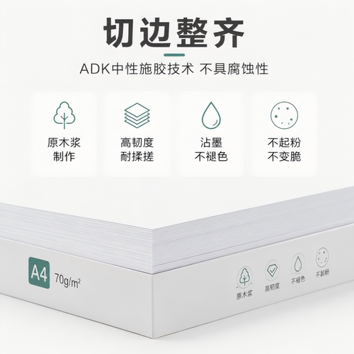 舒荣a4打印纸整箱批发5包装2500张 加厚80g双面打印A4复印纸打印纸70ga4纸草稿纸包邮双面打印用纸办公用一箱 - 图1