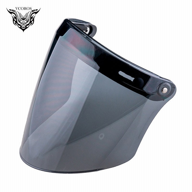 VCOROS骑行摩托车头盔镜片三扣式复古机车头盔镜片泡泡镜片通用型 - 图0