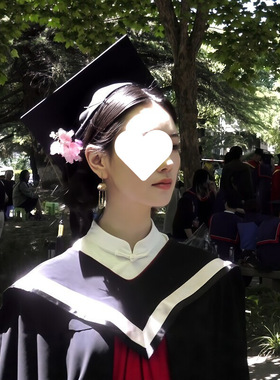 学士帽铃兰花簪花发夹粉色仿真