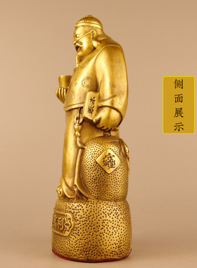 纯黄铜万利钱老板摆件开业送礼