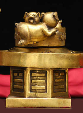 装饰工艺品客厅聚宝盆黄铜