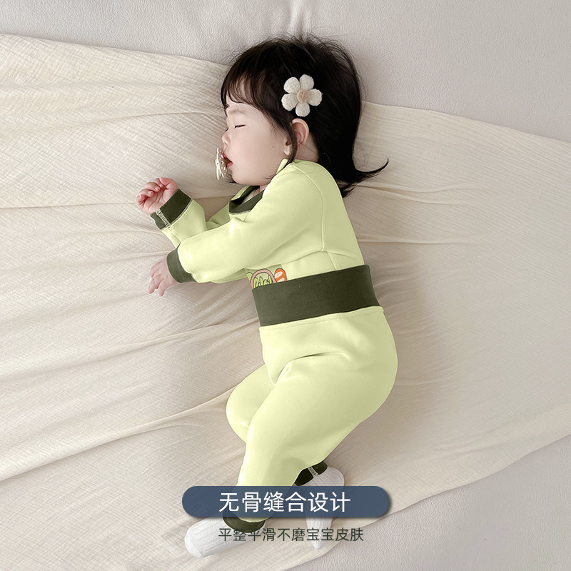 秋冬加绒加厚婴儿保暖内衣套装宝宝打底秋衣秋裤德绒睡衣分体儿童,淘宝优惠券,粉丝福利购,淘宝优惠卷
