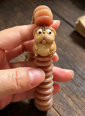 鹿角小凶狗巴哥犬手串配饰三通