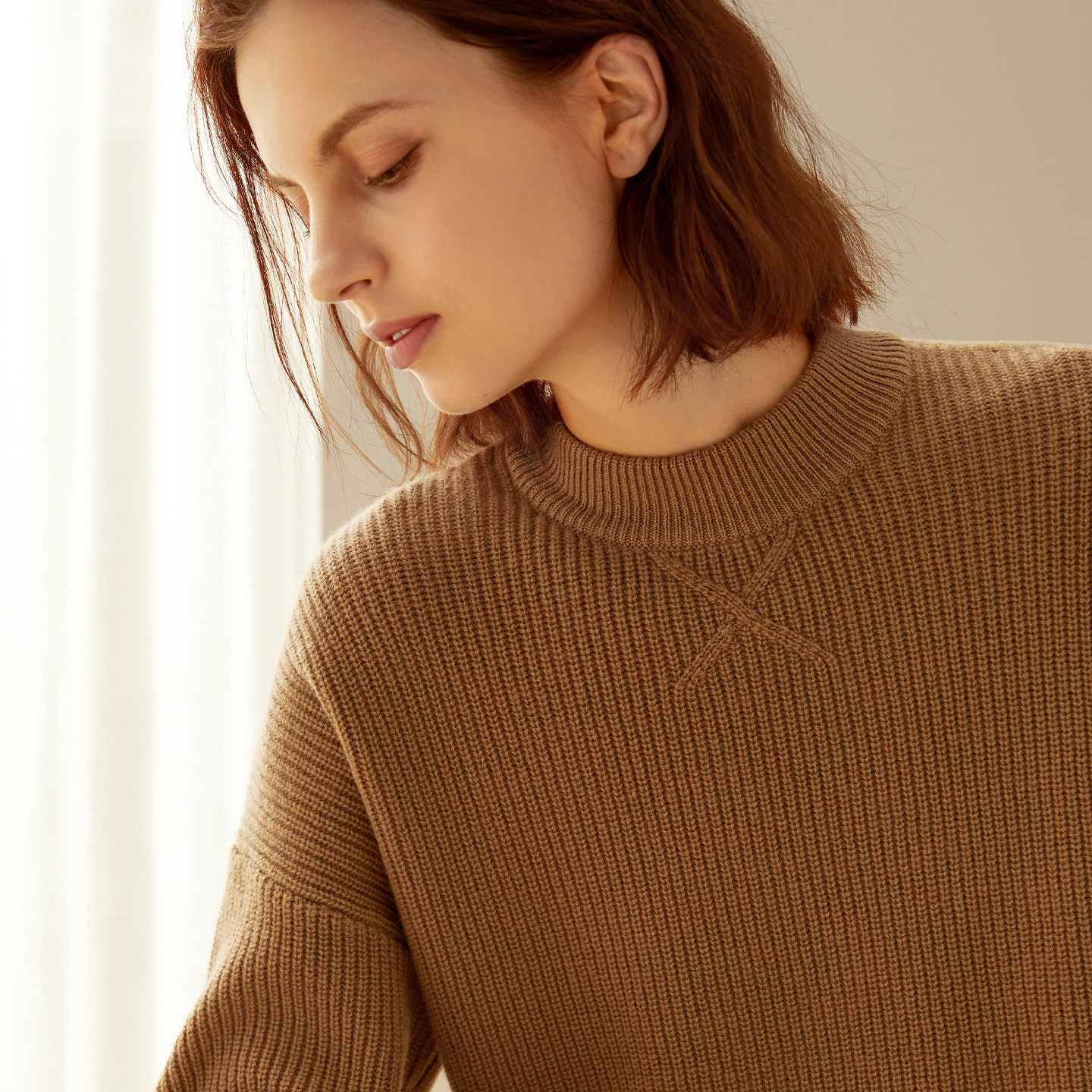 鹿王100%羊绒衫女士半高领变化组织毛衣保暖宽松加厚套衫秋冬新款,淘宝优惠券,粉丝福利购,淘宝优惠卷