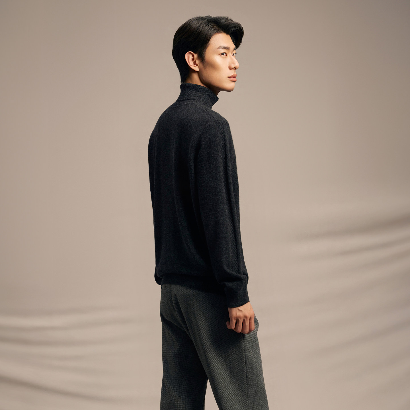 鹿王100%山羊绒衫男纯色高领针织衫毛衣内搭保暖打底25年秋冬新款,淘宝优惠券,粉丝福利购,淘宝优惠卷
