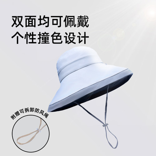 日本needs uvcut防晒帽女款防紫外线夏季新款遮阳帽户外遮脸帽女 - 图2