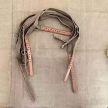 Old stock Out of stock 60s Single leather ground yellow back bandwidth 2 Tactical unilateral nylon rope harness thickened