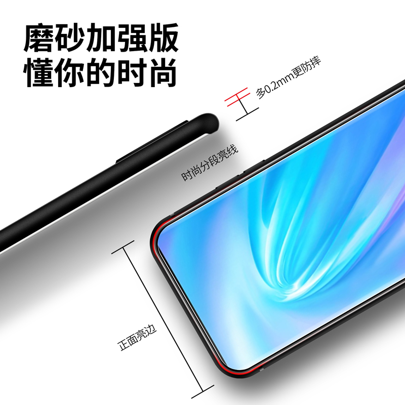 适用于vivoNEX3S磨砂NEX2手机壳vivo Nex3双屏版vivonex2旗舰版vivonexa新款全包防摔硅胶软壳保护套男士女潮-图1