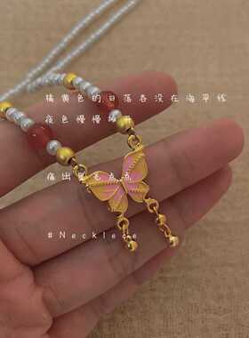 金葫宋锦珍珠新中式项链女葫芦