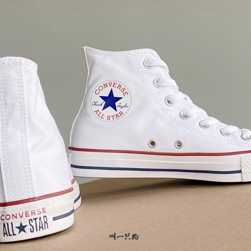 Converse匡威allstar常青款黑白高帮男女经典帆布鞋101010 101009 - 图2