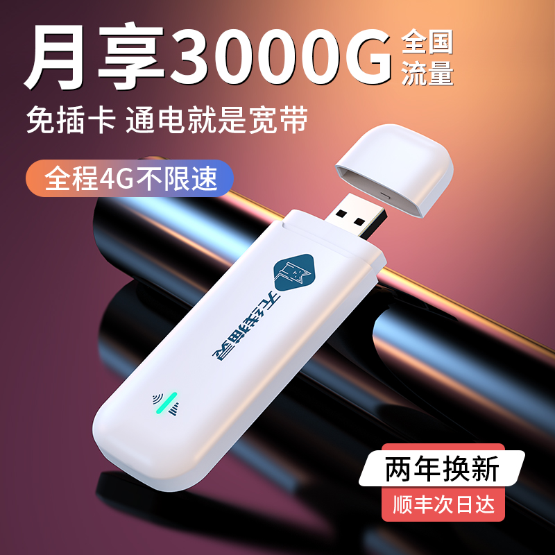 随身WiFi免插卡三网通无线网卡4g移动全国流量纯流量上网卡便携式路由器智能宽带电脑笔记本手机车载热点网络-图1