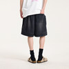 BONELESS casual floral embroidered denim shorts drawstring washed loose summer three-quarter pants Tencel straight pants