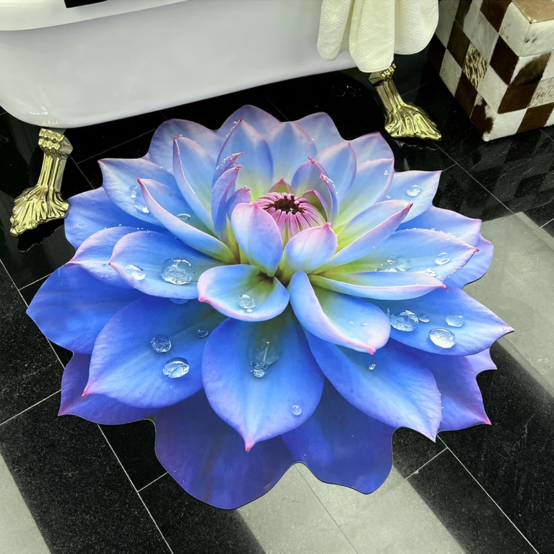 3D立体吸水垫硅藻泥入门花卉地垫浴室垫干垫卫生间防滑垫客厅速干,淘宝优惠券,粉丝福利购,淘宝优惠卷