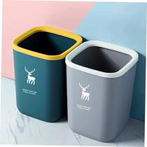 Trash Can Creativity Nordic Wind Small Deer Thickening Home Living Room Bedroom Kitchen Toilet Without Lid With Press Circle Wastepaper