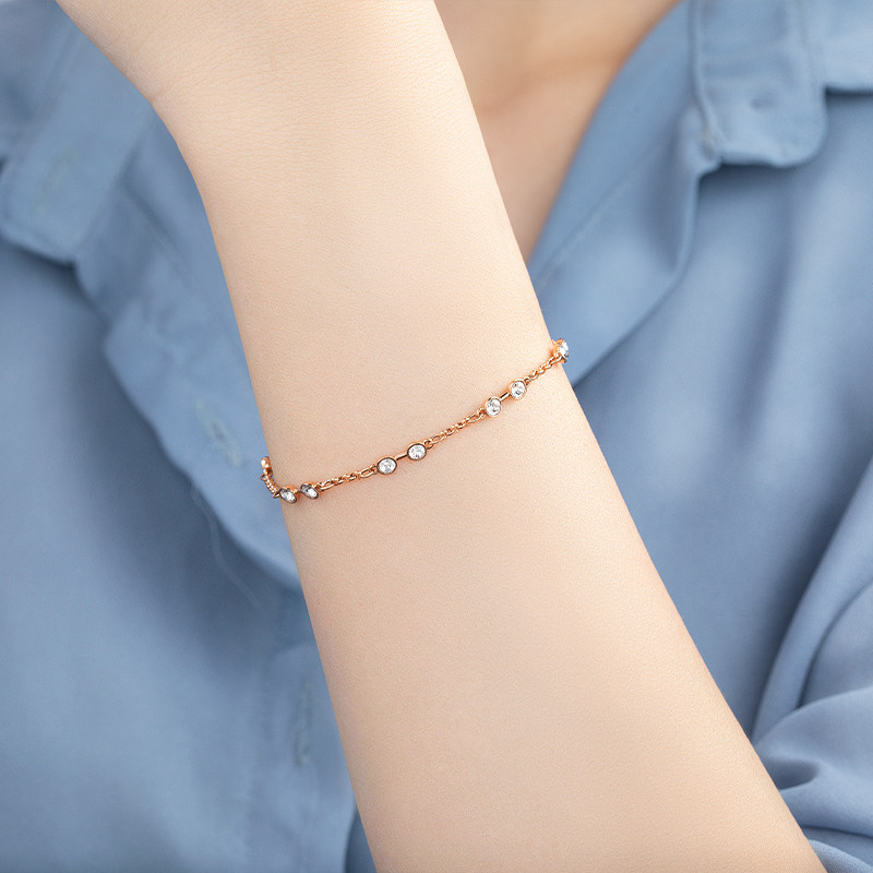 swarovski女隐形磁扣新年礼物手链 奥兹海外手链