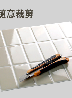仿瓷砖贴纸自贴加厚防水放油洗手间墙面装饰遮丑翻新水泥墙家用耐