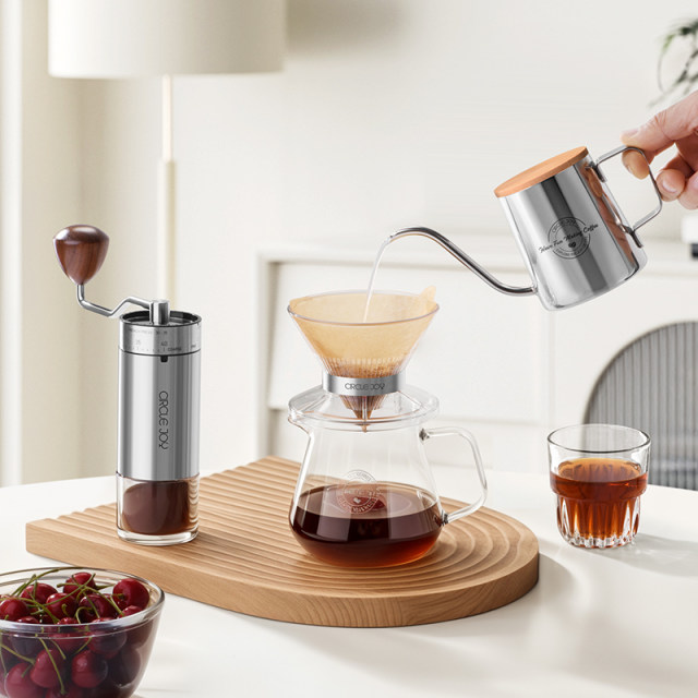 Yuanle hand-brewed coffee pot set gift box hand-ground coffee machine hand-cranked hand-brewed coffee utensils complete set of gifts