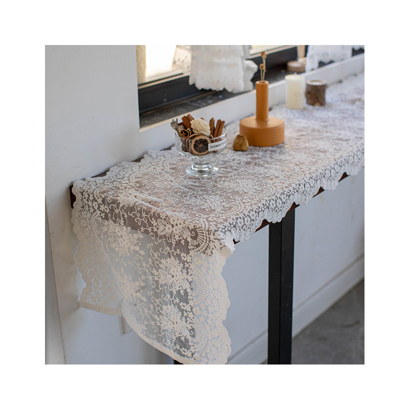 蕾丝桌旗法式复古风餐桌旗长条桌布防尘鞋柜布盖巾欧式电视柜盖布,淘宝优惠券,粉丝福利购,淘宝优惠卷