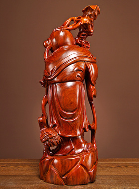 木雕工艺品摆件生日送礼寿星公